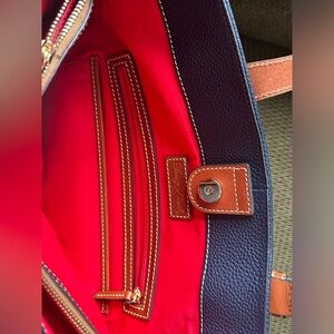 Dooney & Bourke Midnight Blue and Red Shoulder Bag